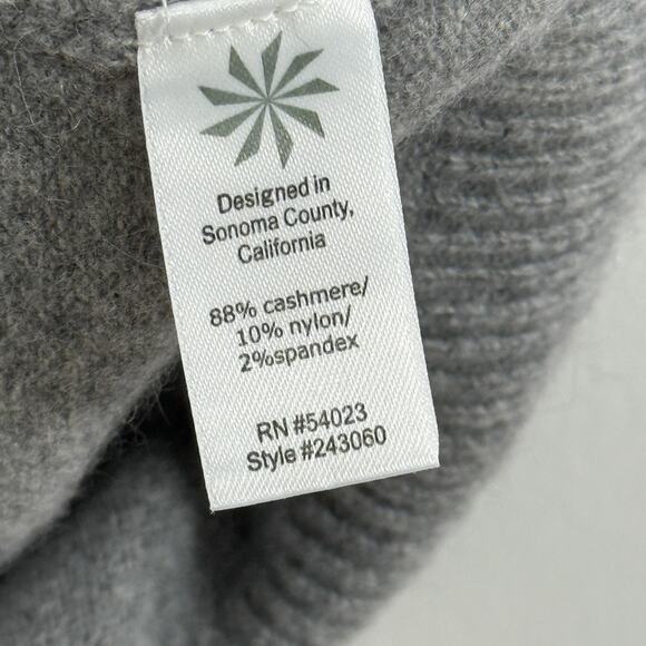 Athleta Sweater Dress Womens Large Gray Cashmere Blend V Neck Long Sleeve - Picture 4 of 7